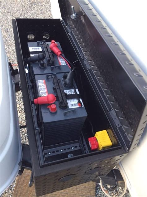 lockable rv double battery box